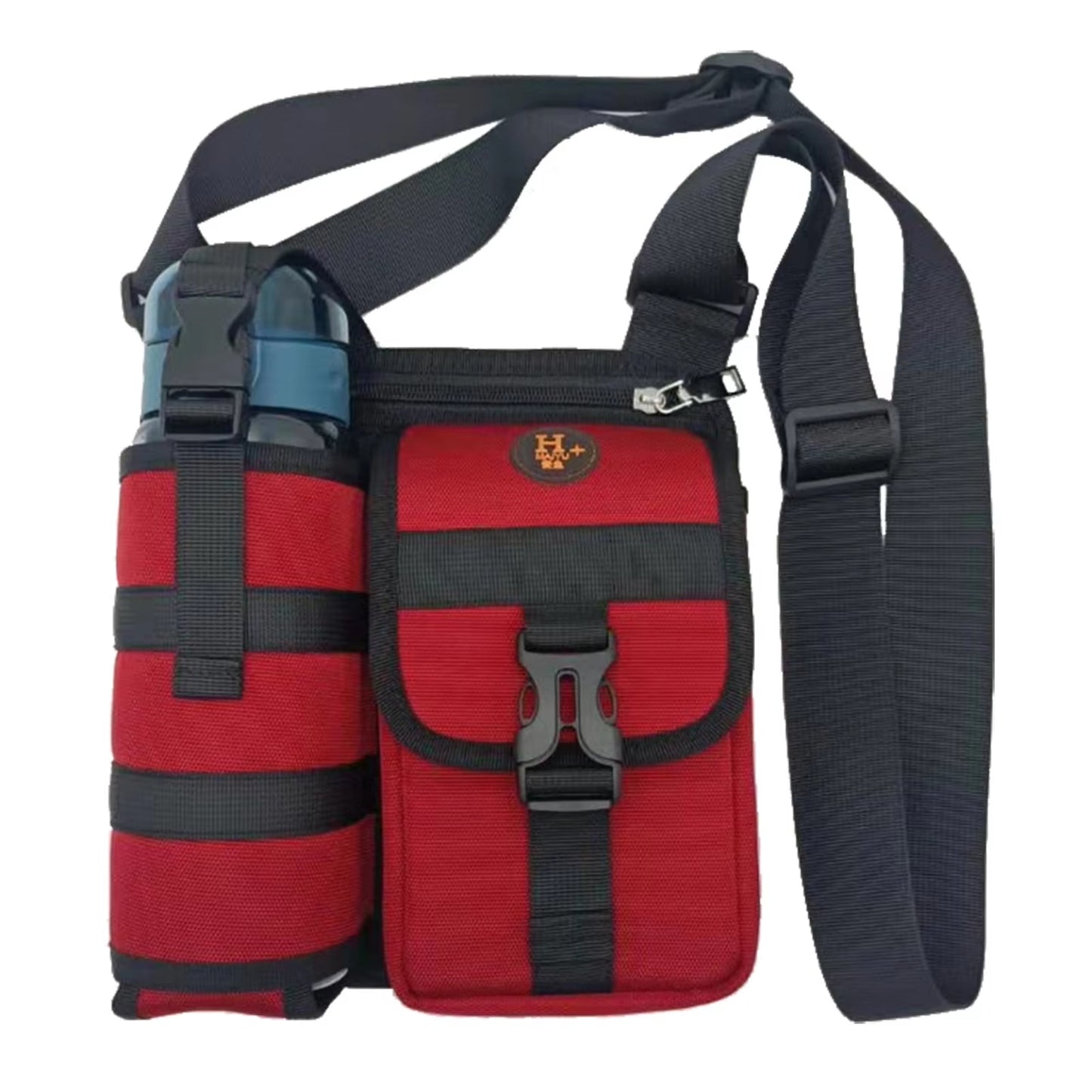 Water Bottle Holder Carrier Bag with Adjustable Strap Men'S Crossbody Pouch Bag Portable Casual Shoulder Bags for Work Outdoor