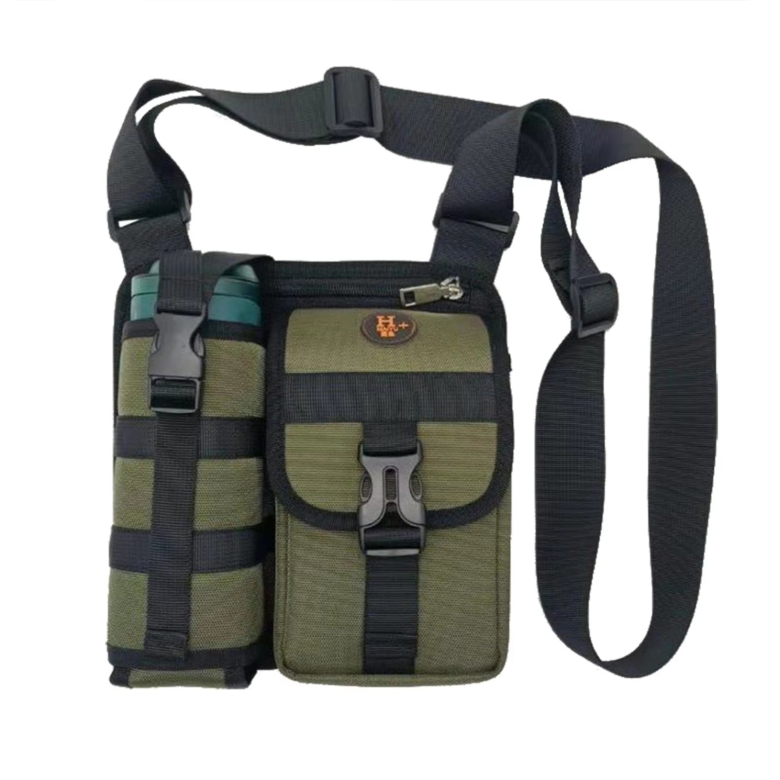 Water Bottle Holder Carrier Bag with Adjustable Strap Men'S Crossbody Pouch Bag Portable Casual Shoulder Bags for Work Outdoor