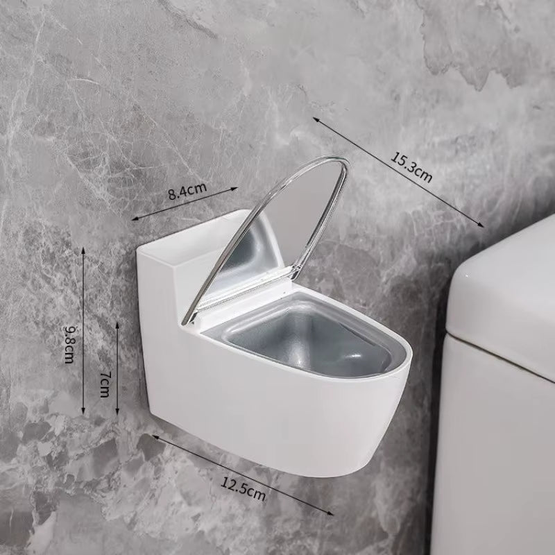 Toilet Ashtray Home Bathroom Storage Cigarette Case with Lid Wall-Mounted Plastic Ashtray Suitable for Home Office Use