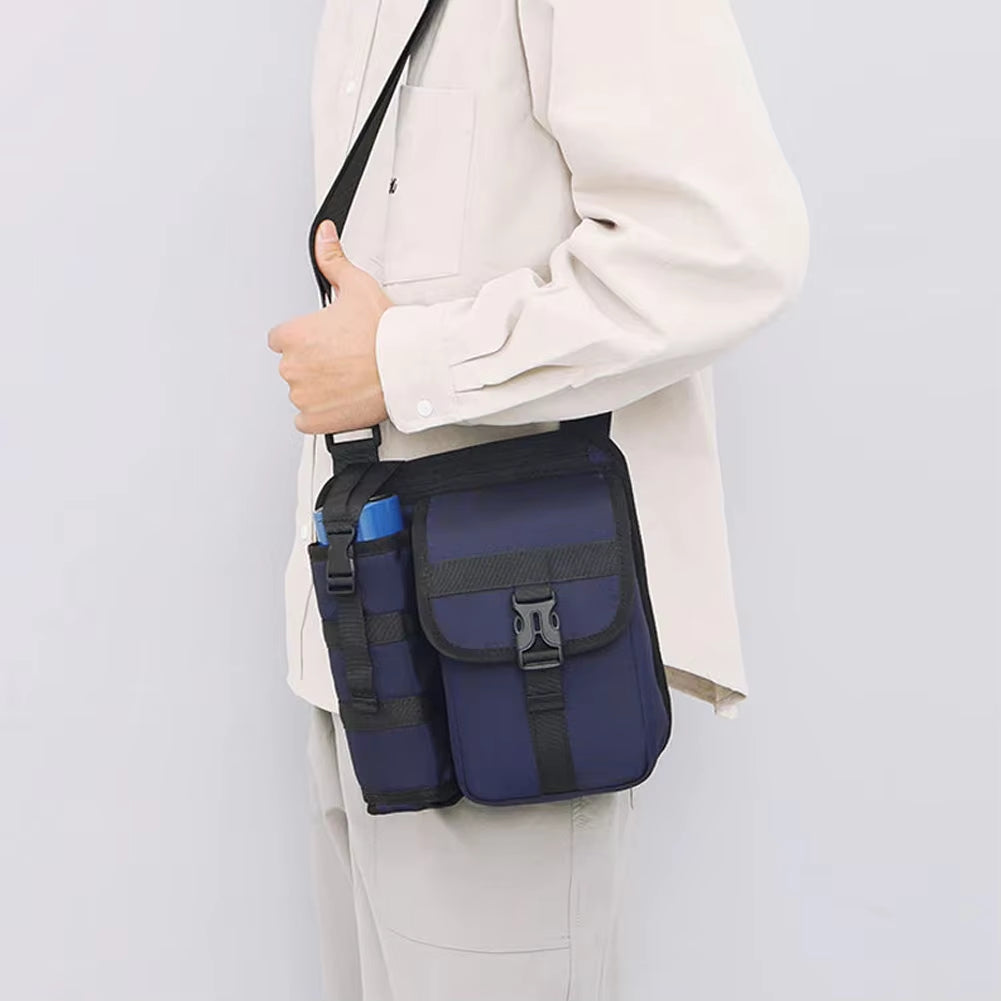 Water Bottle Holder Carrier Bag with Adjustable Strap Men'S Crossbody Pouch Bag Portable Casual Shoulder Bags for Work Outdoor