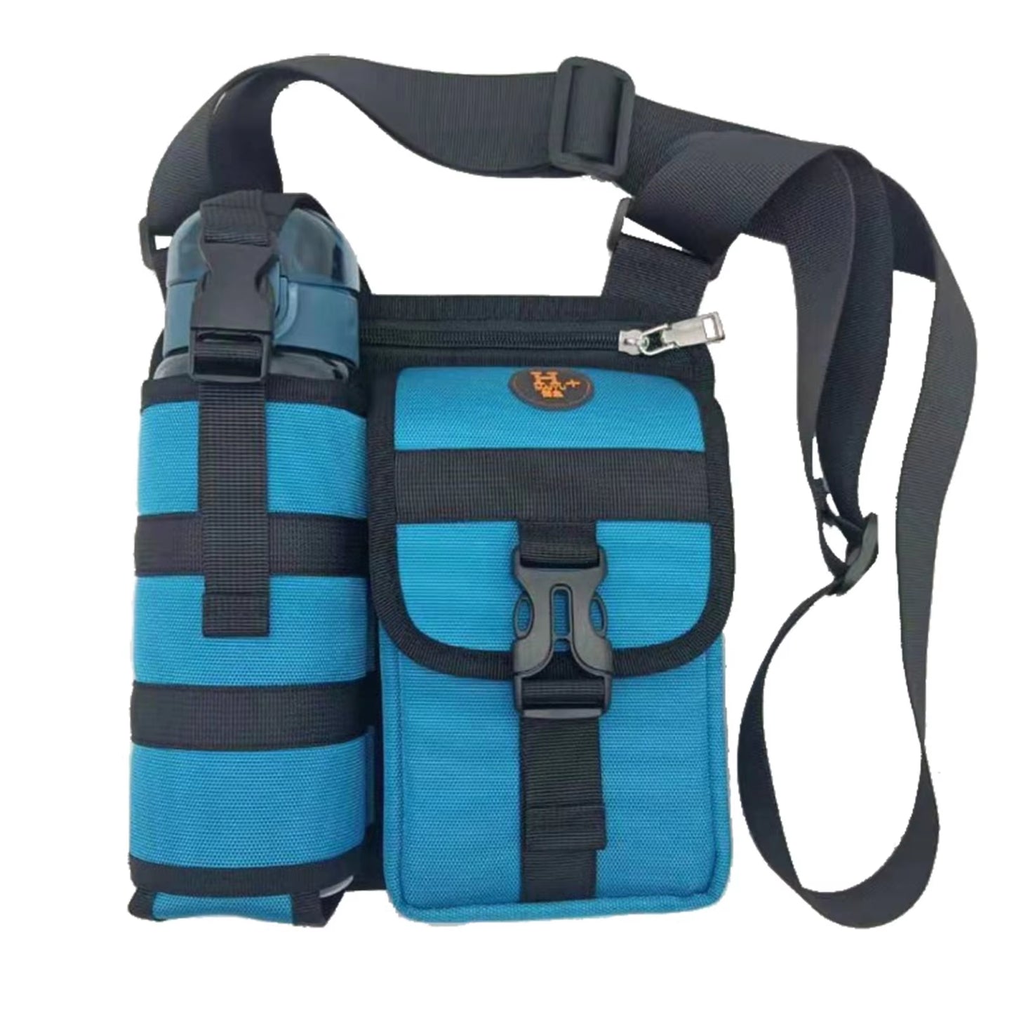 Water Bottle Holder Carrier Bag with Adjustable Strap Men'S Crossbody Pouch Bag Portable Casual Shoulder Bags for Work Outdoor