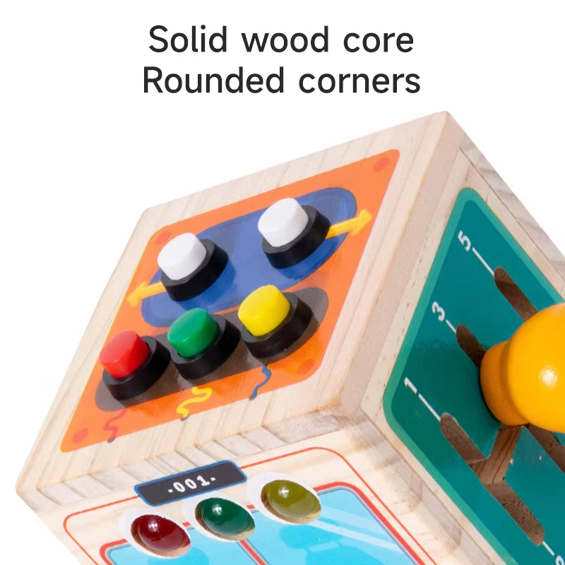 Montessori Baby Busy Ball-Hand Grab Ball Vehicle Tool Car Cube Polyhedral Six-Sided Toy Educational Learning Busy Bus Toys Game