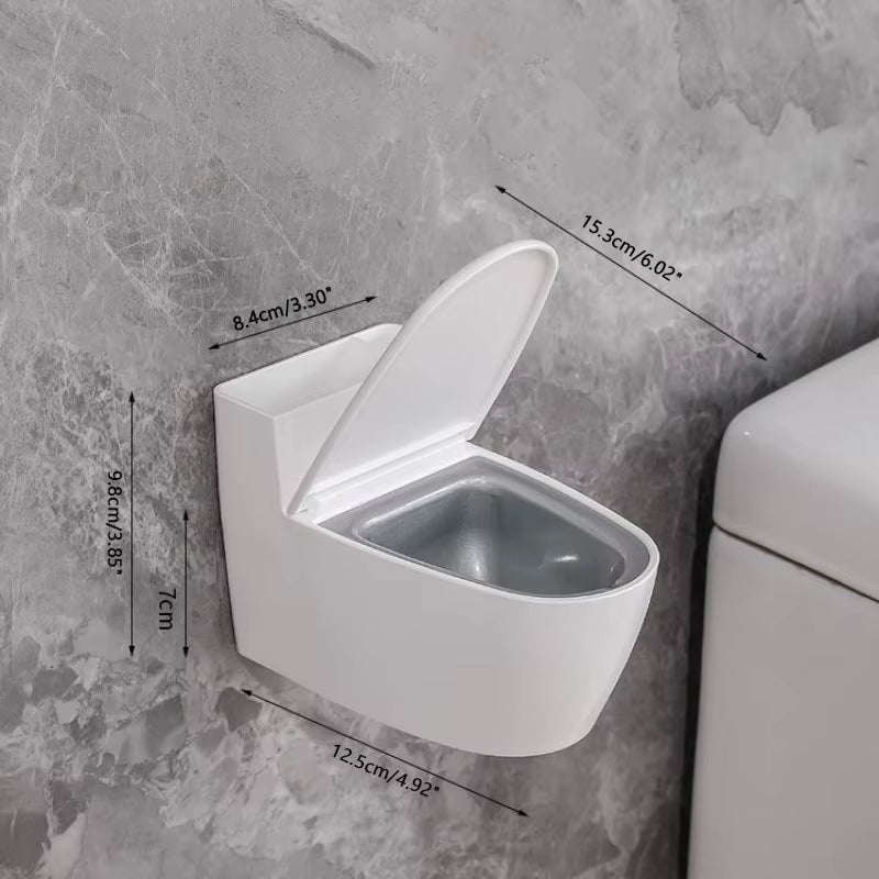 Toilet Ashtray Home Bathroom Storage Cigarette Case with Lid Wall-Mounted Plastic Ashtray Suitable for Home Office Use