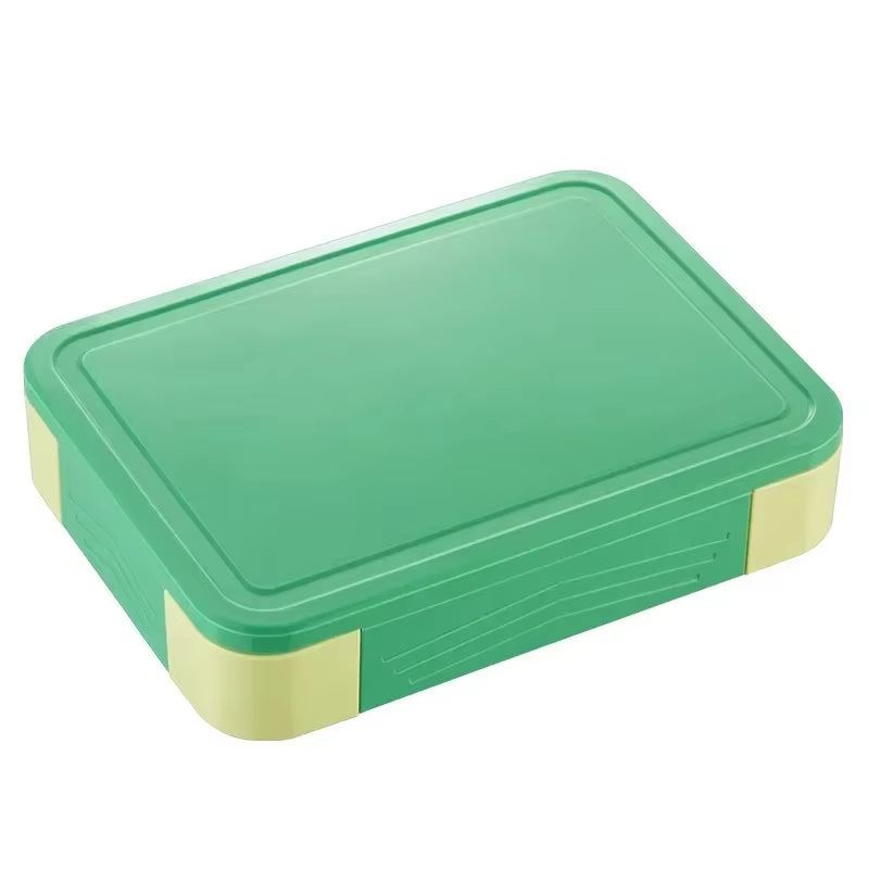Child and Students Lunch Box, Portable, Sealed in Compartments Fruit Salad Box, 1330Ml, Office Microwave Heating Bento Boxes