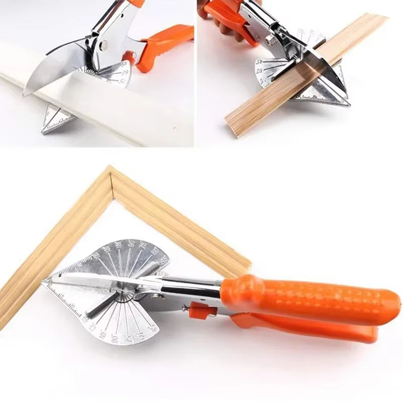 Multifunctional Miter Shear Cutter Adjustable at 45 to 135 Degree Hand Tools for Cutting Soft Wood, Plastic Projects with Blades