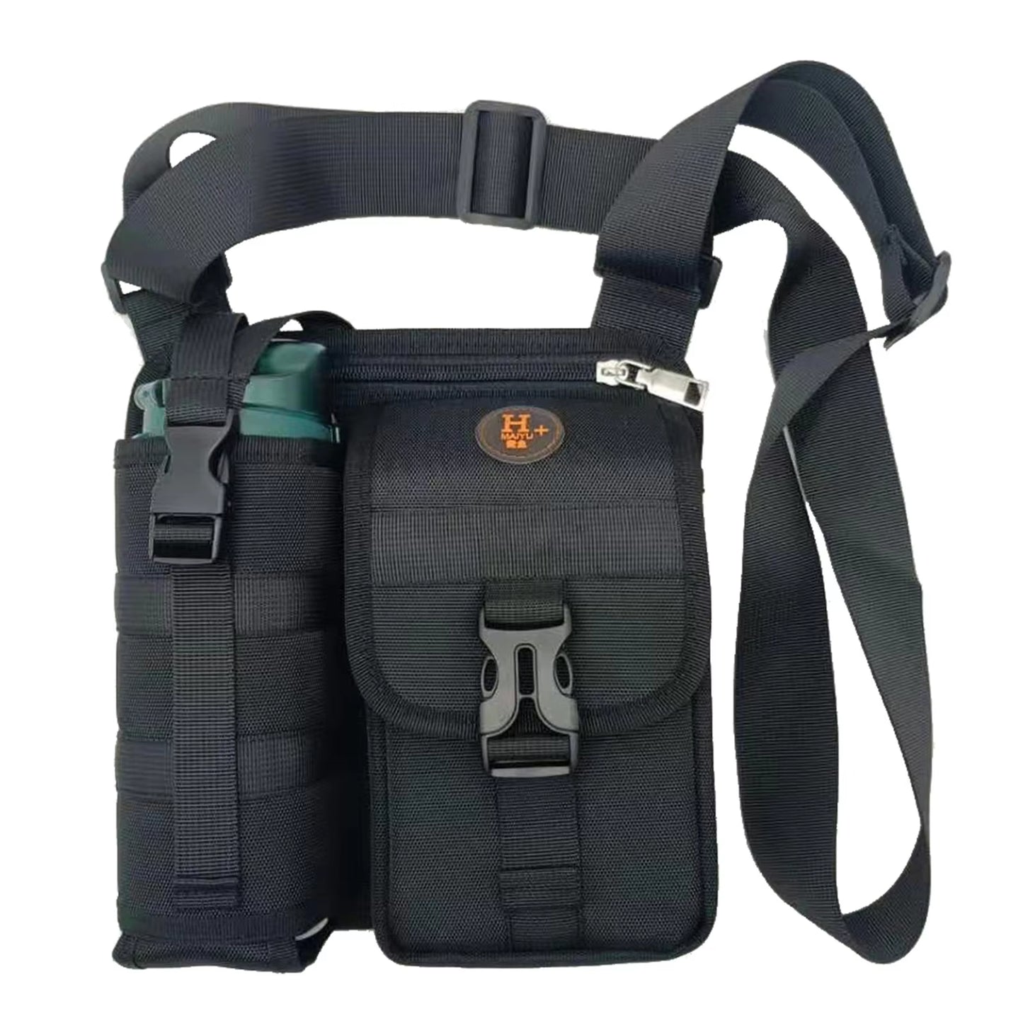 Water Bottle Holder Carrier Bag with Adjustable Strap Men'S Crossbody Pouch Bag Portable Casual Shoulder Bags for Work Outdoor